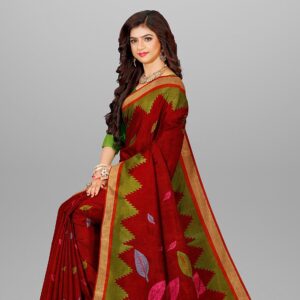 Red Suti Saree- লাল সুতি শাড়ি