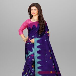 navy blue monipuri saree - নীল মনিপুরি শাড়ি