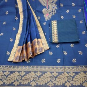 Monipuri Blue Shalwar Kameez Three Piece