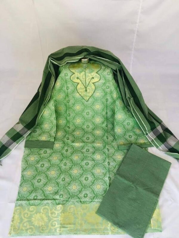 Monipuri Green Shalwar Kameez Three Piece