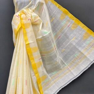 Monipuri Off-white Color Saree
